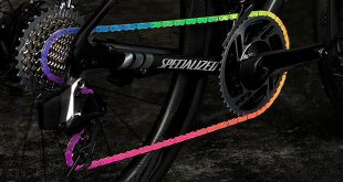 Lubrificante a base de parafina colorida protege a corrente com estilo