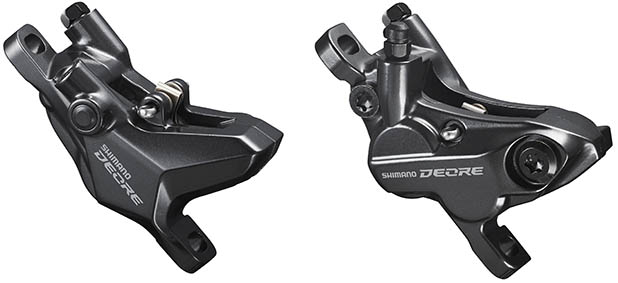 Novos calipers de freio Shimano Deore BR-M6100 dois pistões) e BR-M6120 (quatro pistões)